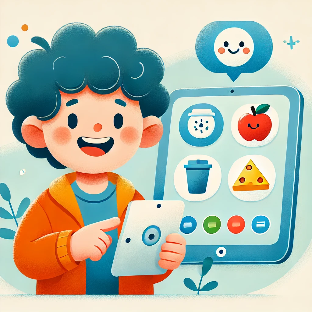 Child doing breathing exercise with a blue bird